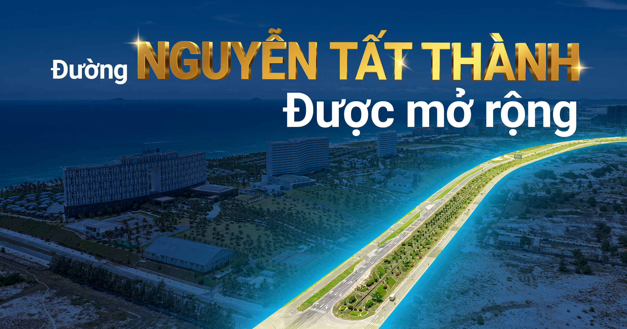 Đường Nguyễn Tất Thành mở rộng 36m với 6 làn xe